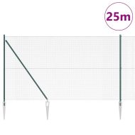 Оградa с колчета Зелен 1.6 x 25 m Стомана