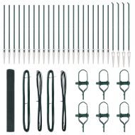 Оградa с колчета Зелен 1.2 x 50 m Стомана