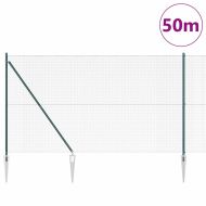 Оградa с колчета Зелен 1.5 x 50 m Стомана