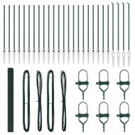 Оградa с колчета Зелен 1.5 x 50 m Стомана