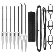 Оградa с колчета Сив 0.6 x 10 м Стомана