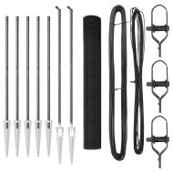 Оградa с колчета Сив 1.4 x 10 m Стомана