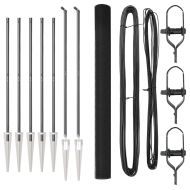 Оградa с колчета Сив 1.5 x 10 m Стомана