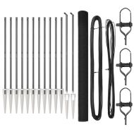 Оградa с колчета Сив 1.6 x 25 m Стомана