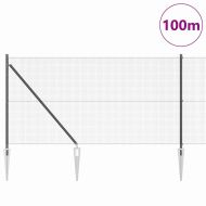 Оградa с колчета Сив 1 x 100 m Стомана