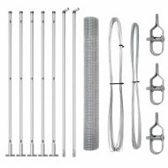 Оградa с колчета Сребрист 1 x 10 m Стомана