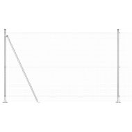 Оградa с колчета Сребрист 1.5 x 10 m Стомана