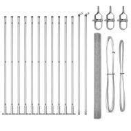 Оградa с колчета Сребрист 1.5 x 25 m Стомана