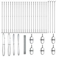 Оградa с колчета Сребрист 1.2 x 50 m Стомана