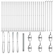 Оградa с колчета Сребрист 1.6 x 50 m Стомана