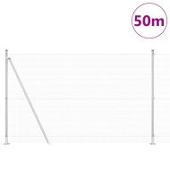 Оградa с колчета Сребрист 1.6 x 50 m Стомана