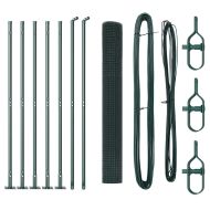 Оградa с колчета Зелен 0.8 x 10 m Стомана