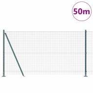 Оградa с колчета Зелен 1.2 x 50 m Стомана