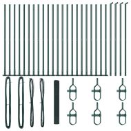 Оградa с колчета Зелен 1.2 x 50 m Стомана
