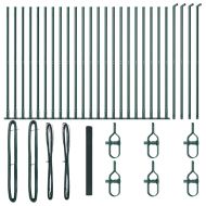 Оградa с колчета Зелен 1.5 x 50 m Стомана