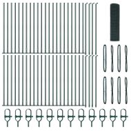 Оградa с колчета Зелен 0.6 x 100 м Стомана