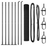 Оградa с колчета Сив 1.2 x 10 m Стомана