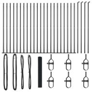 Оградa с колчета Сив 1.2 x 50 m Стомана