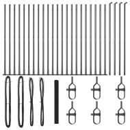 Оградa с колчета Сив 1.5 x 50 m Стомана