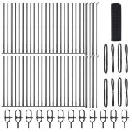 Оградa с колчета Сив 1 x 100 m Стомана