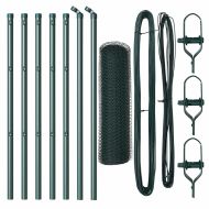 Оградa с колчета Зелен 0.6 x 10 м Покрит със PVC стомана