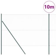 Оградa с колчета Зелен 1.6 x 10 m Покрит със PVC стомана