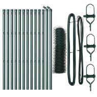 Оградa с колчета Зелен 0.6 x 25 м Покрит със PVC стомана