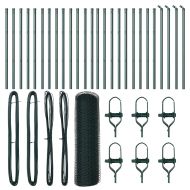 Оградa с колчета Зелен 0.5 x 50 м Покрит със PVC стомана