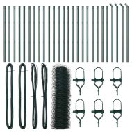 Оградa с колчета Зелен 0.6 x 50 м Покрит със PVC стомана