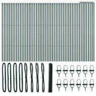 Оградa с колчета Зелен 1 x 100 m Покрит със PVC стомана