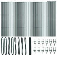 Оградa с колчета Зелен 1.4 x 100 m Покрит със PVC стомана