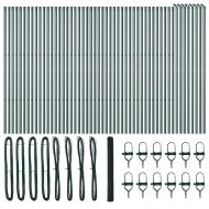 Оградa с колчета Зелен 1.5 x 100 м Покрит със PVC стомана