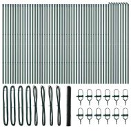 Оградa с колчета Зелен 1.6 x 100 m Покрит със PVC стомана