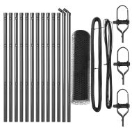 Оградa с колчета Сив 0.6 x 25 м Покрит със PVC стомана