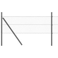 Оградa с колчета Сив 0.8 x 25 m Покрит със PVC стомана