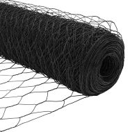 Оградa с колчета Сив 1.4 x 25 m Покрит със PVC стомана