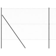 Оградa с колчета Сив 1.6 x 25 m Покрит със PVC стомана