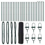 Оградa с колчета Сив 0.8 x 50 м Покрит със PVC стомана