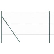 Оградa с колчета Сив 1 x 50 m Покрит със PVC стомана