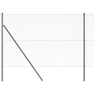 Оградa с колчета Сив 1.5 x 50 m Покрит със PVC стомана