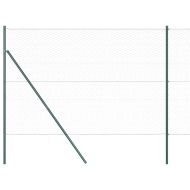 Оградa с колчета Сив 1.5 x 50 m Покрит със PVC стомана