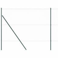Оградa с колчета Сив 1.6 x 50 m Покрит със PVC стомана
