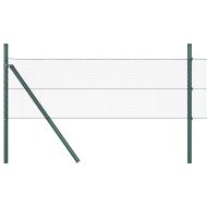 Оградa с колчета Сив 0.4 x 100 м Покрит със PVC стомана