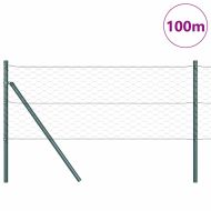 Оградa с колчета Сив 0.6 x 100 м Покрит със PVC стомана