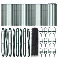 Оградa с колчета Сив 0.8 x 100 м Покрит със PVC стомана