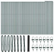 Оградa с колчета Сив 1.4 x 100 m Покрит със PVC стомана