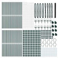 Оградa с колчета Сив 1.5 x 100 м Покрит със PVC стомана