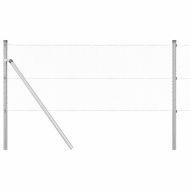 Оградa с колчета Сребрист 0.6 x 10 м Покрит със PVC стомана