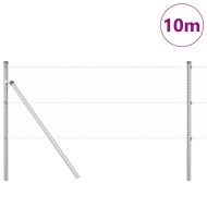 Оградa с колчета Сребрист 0.6 x 10 м Покрит със PVC стомана