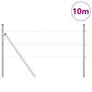 Оградa с колчета Сребрист 0.8 x 10 m Покрит със PVC стомана